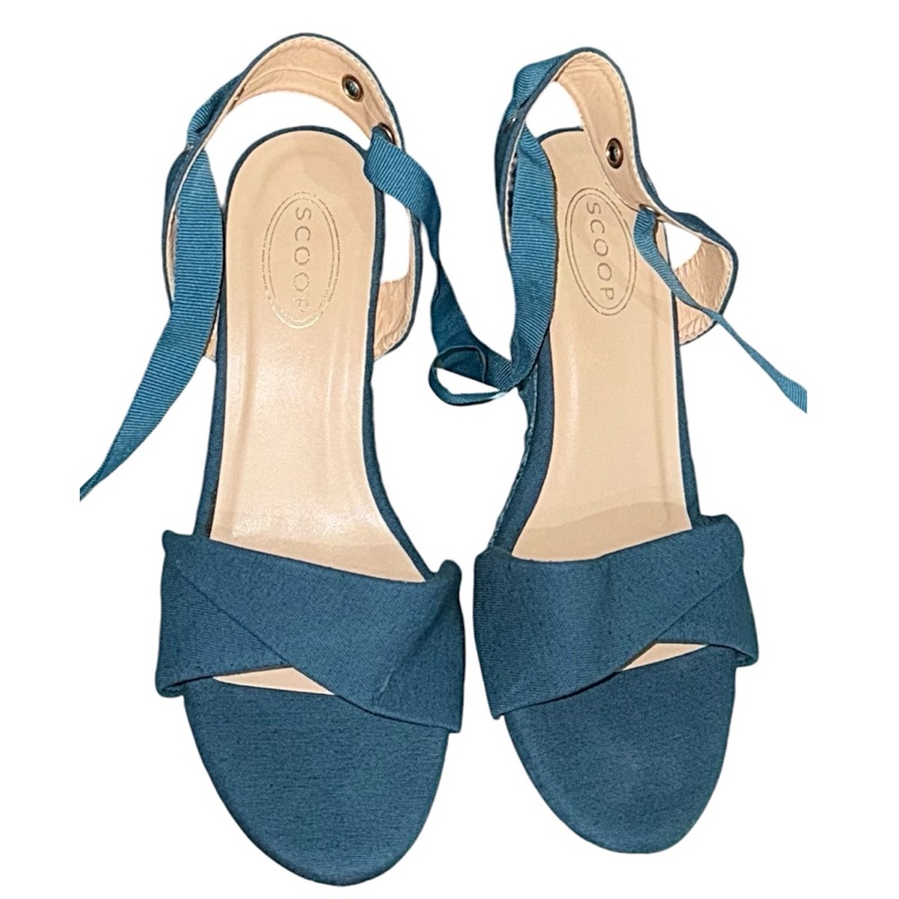 SCOOP WOMEN’S ANKLE TIE WEDGE SANDALS